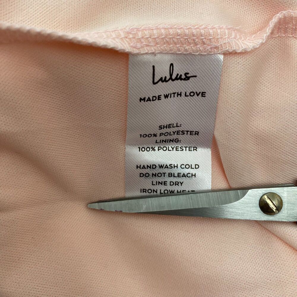 LULUS Romantic Possibilities True Blush Swiss Dot Maxi Dress Size M - Picture 13 of 13